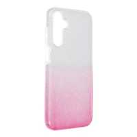 Etui Case Plecki Brokat Samsung Galaxy A15 5G Transparent/Róż + Szkło