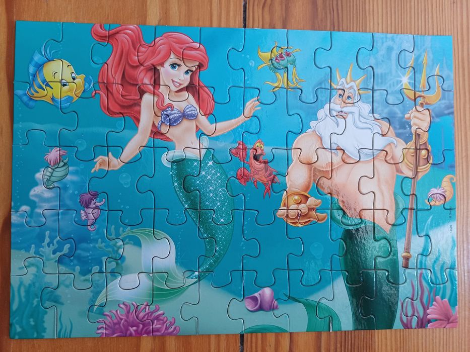 Puzzles de madeira Disney Princess, 50 peças