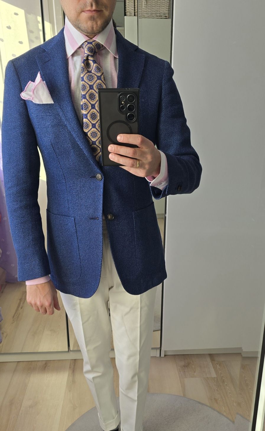 Marynarka Suitsupply r. 44 (model Havana,splot giro inglese!, 51% jedw