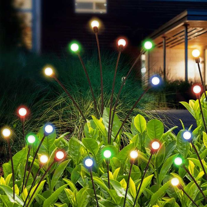 LAMPA Ogrodowa SOLARNA KULKI LED Wbijana Z Czujnikiem Zmierzchu 2 szt.