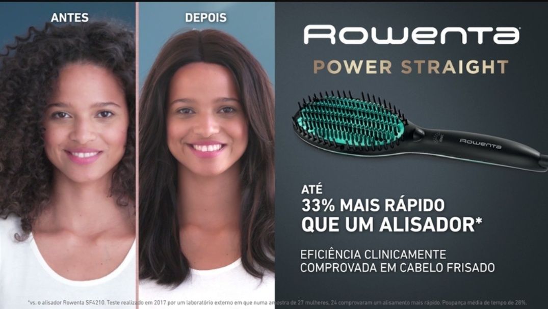 ROWENTA POWER STRAIGHT- escova alisadora