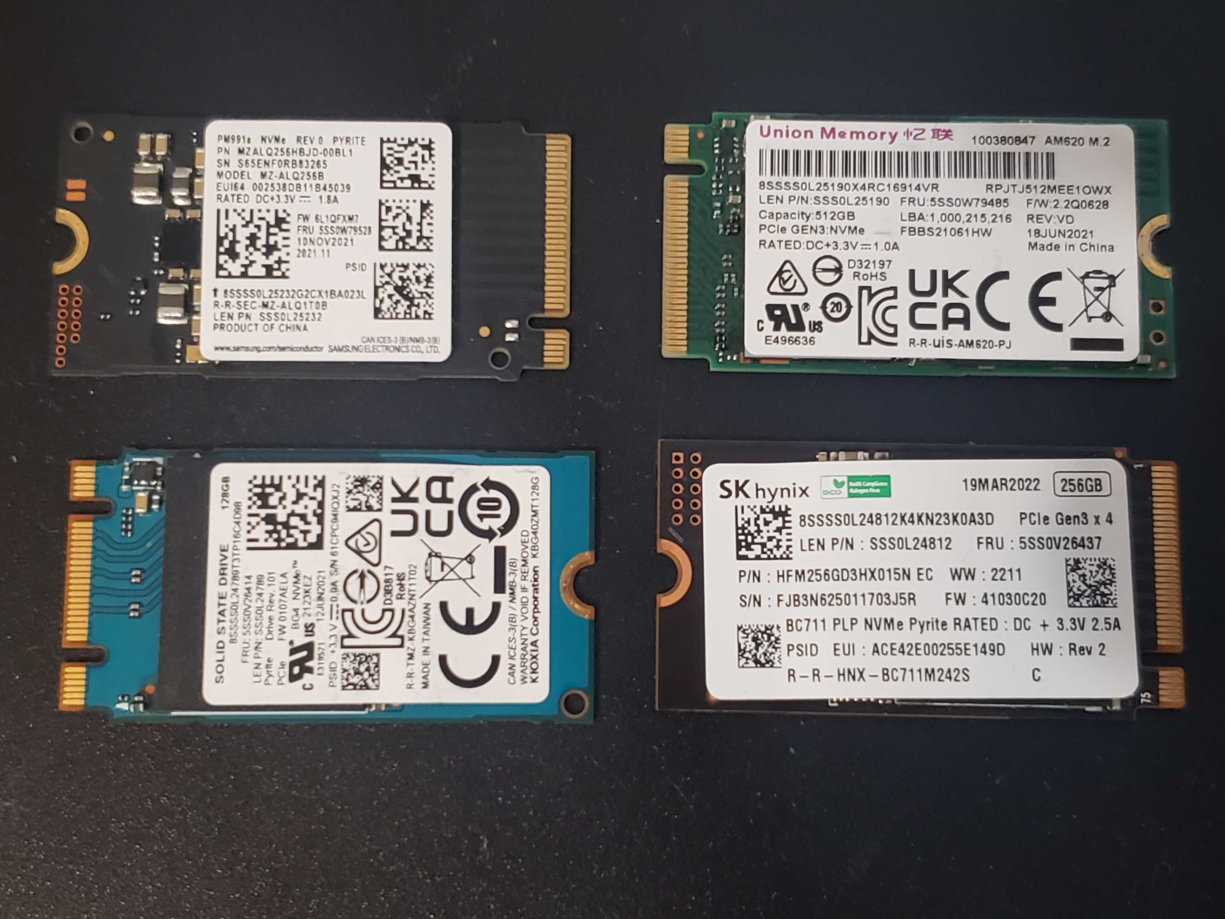 Накопитeли SSD M2 2230/2242/2280 NVMe SATA3 mSATA 128GB/256GB/512GB