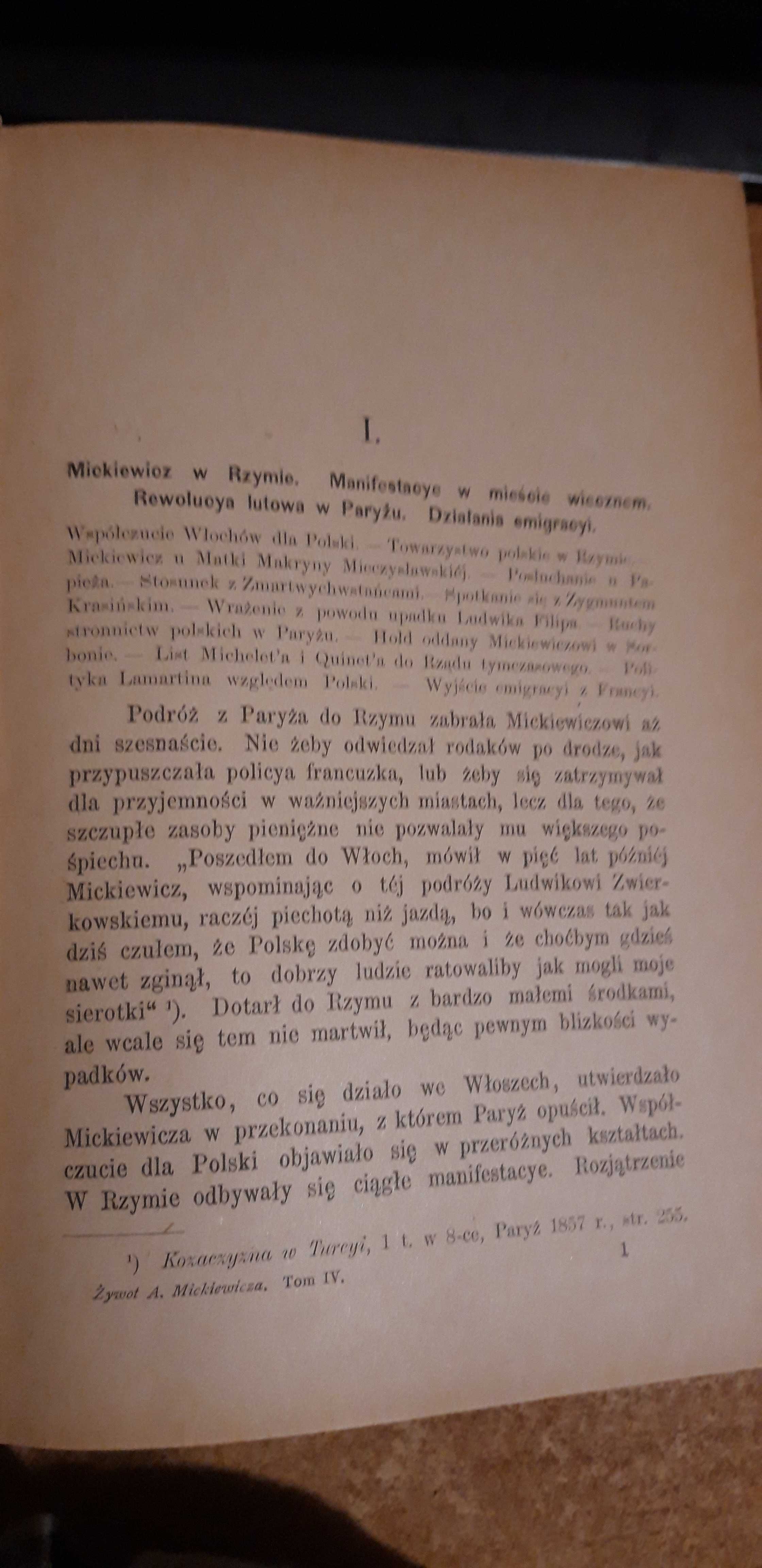 Żywot Adama Mickiewicza,T..4 -Wł.Mickiewicz- P-ń1895,wyd.1