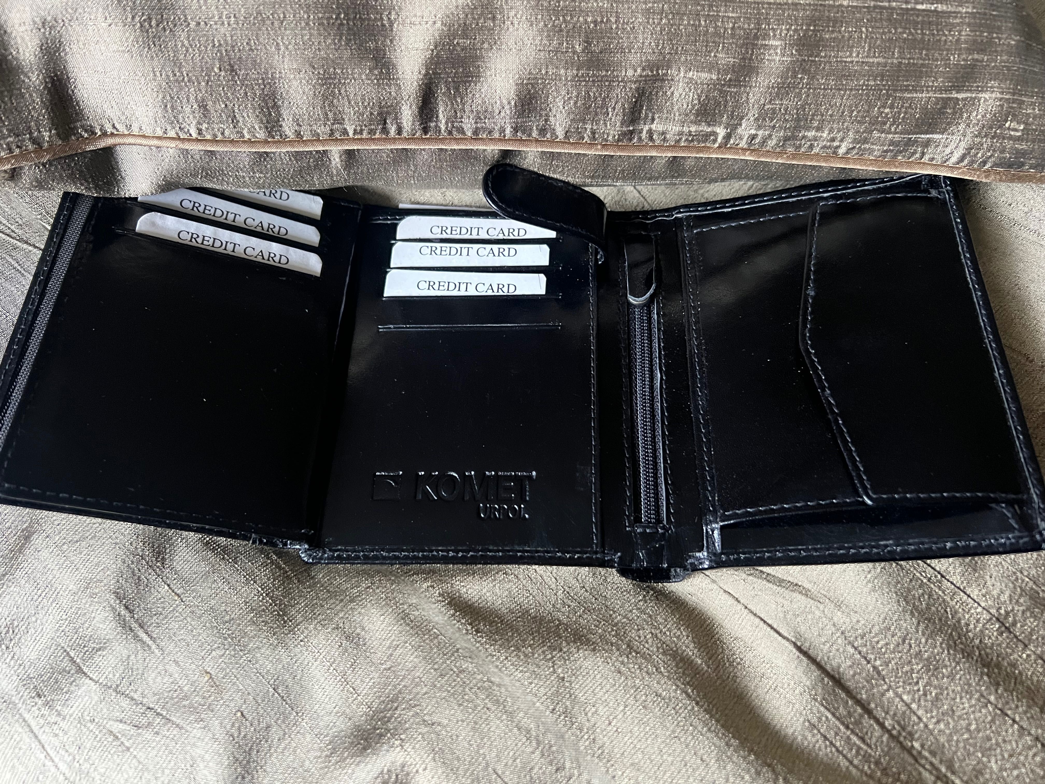 Elegancki męski skórzany portfel