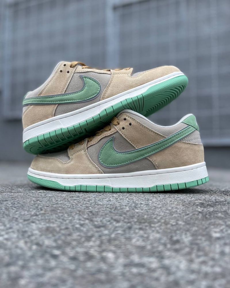 Кросівки Nike SB dunk beige/green/найк sb данк/