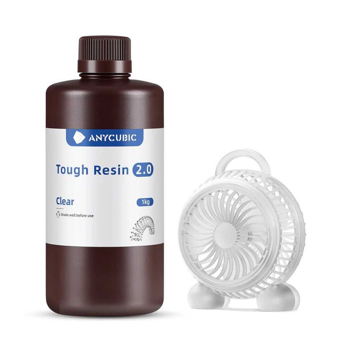 Anycubic UV Tough Resin clear2.0 Гнучка смола із малою Усадкою ПРОЗОРА