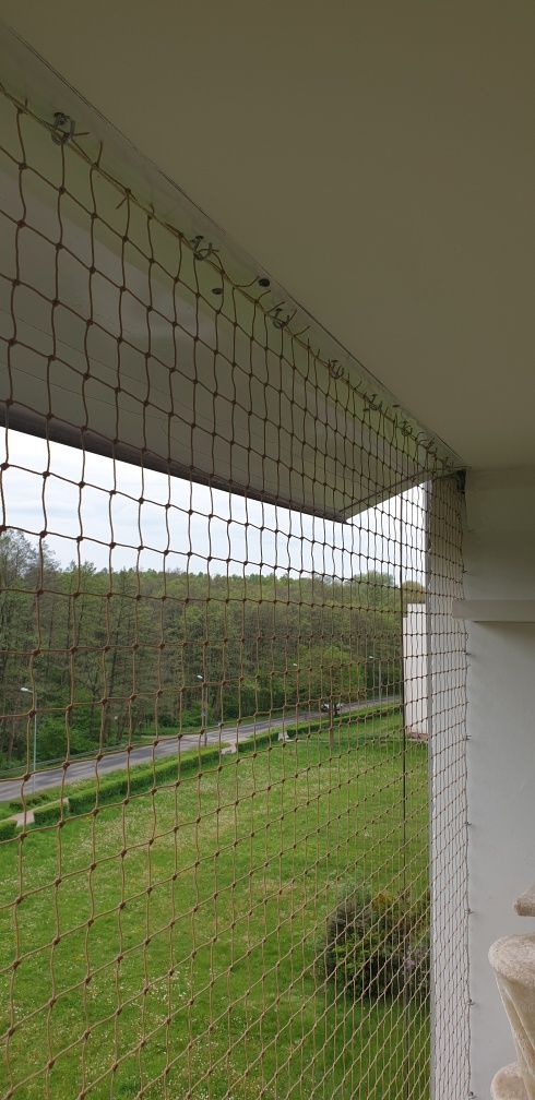 Siatka na balkon 6x2,7 dla kota haczyki