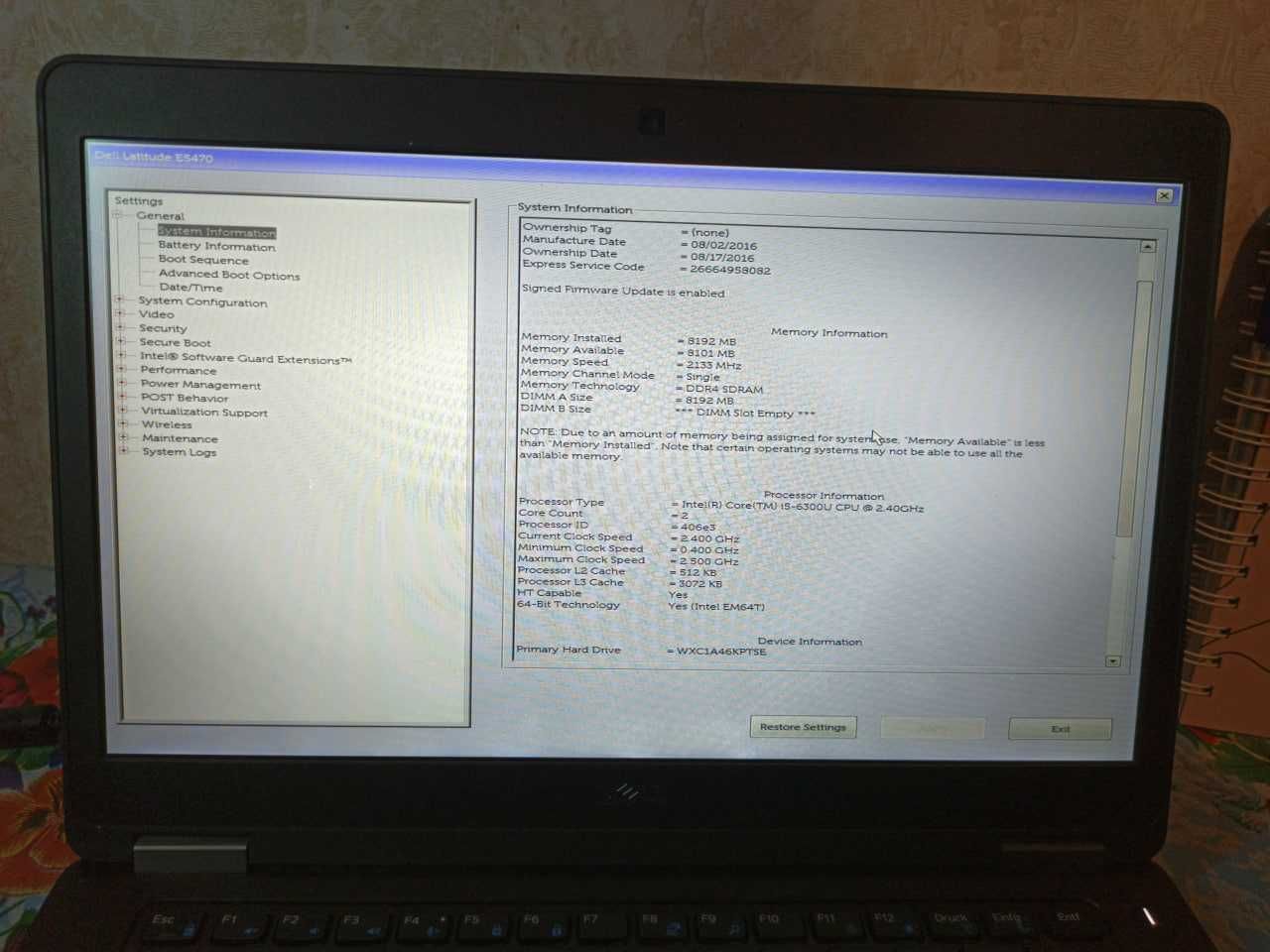 Dell 5470 FHD IPS  14.1 / i5-6200U/ ОЗП - 8 gb/ SSD - 128