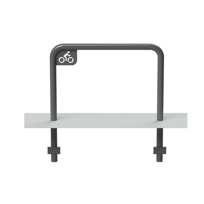 Metalowy stojak rowerowy FI 60,3 × 1000 × 700 mm (do wbetonowania) BHP