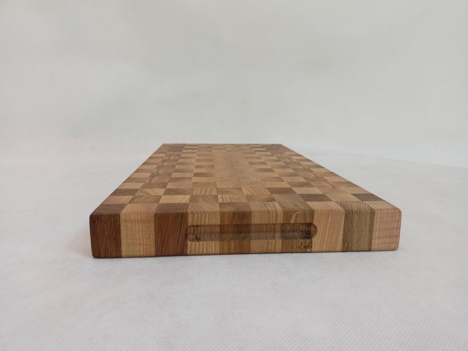 Deska do krojenia sztorcowa Dębowo - jesionowa 45x25 duża