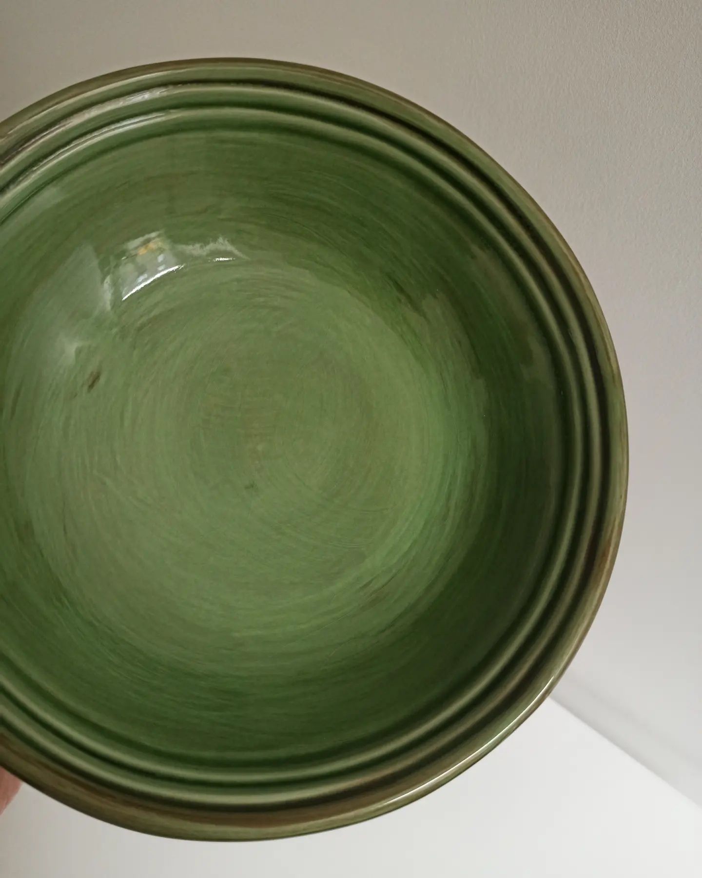 Dwie włoskie misy ceramiczne zielone Vintage