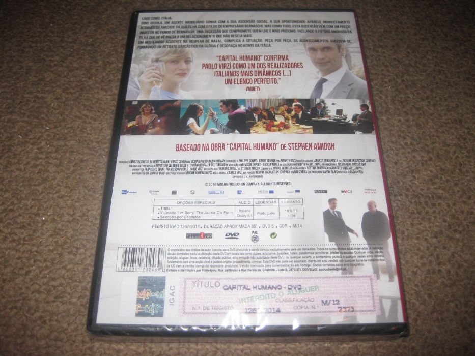 DVD "Capital Humano" Selado!