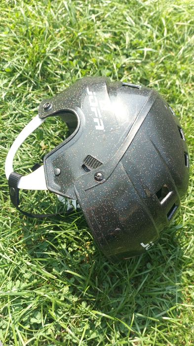 Kask jofa rolki hokej nr 215 r.49 56cm czarny z brokatem stan bdb