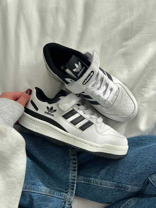 Adidas Forum 84 Low White Black, адідас форум кеди, адідас форум 84