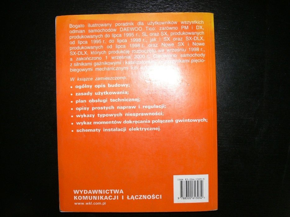 Daewoo TICO Instrukcja obsługi i naprawy