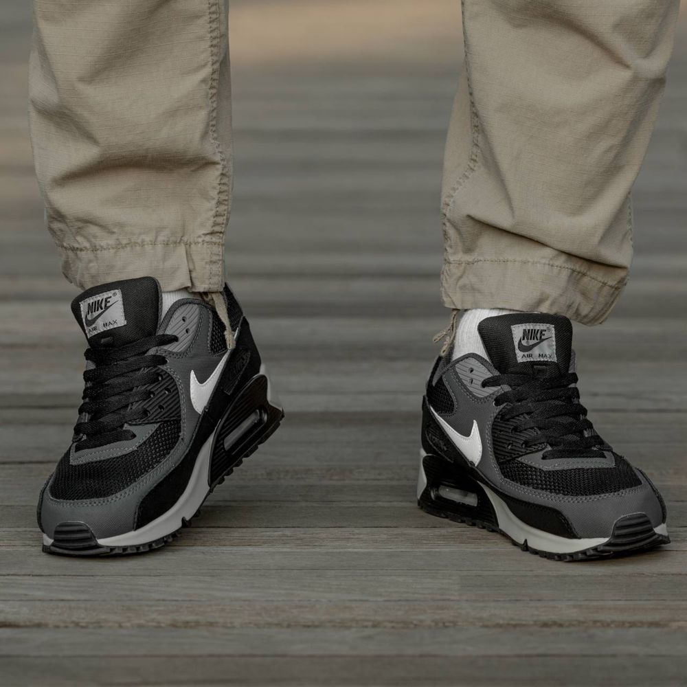 Кросівки Чоловічі Nike Air Max 90 Black Grey Топ Premium