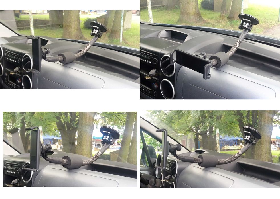 Uchwyt na tablet 7″ - 10.1″ do szyby samochodowej giętkie ramię 50cm