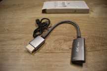 HDMI męski na USB-C żeński adapter z ładowaniem kabla zasilającego
