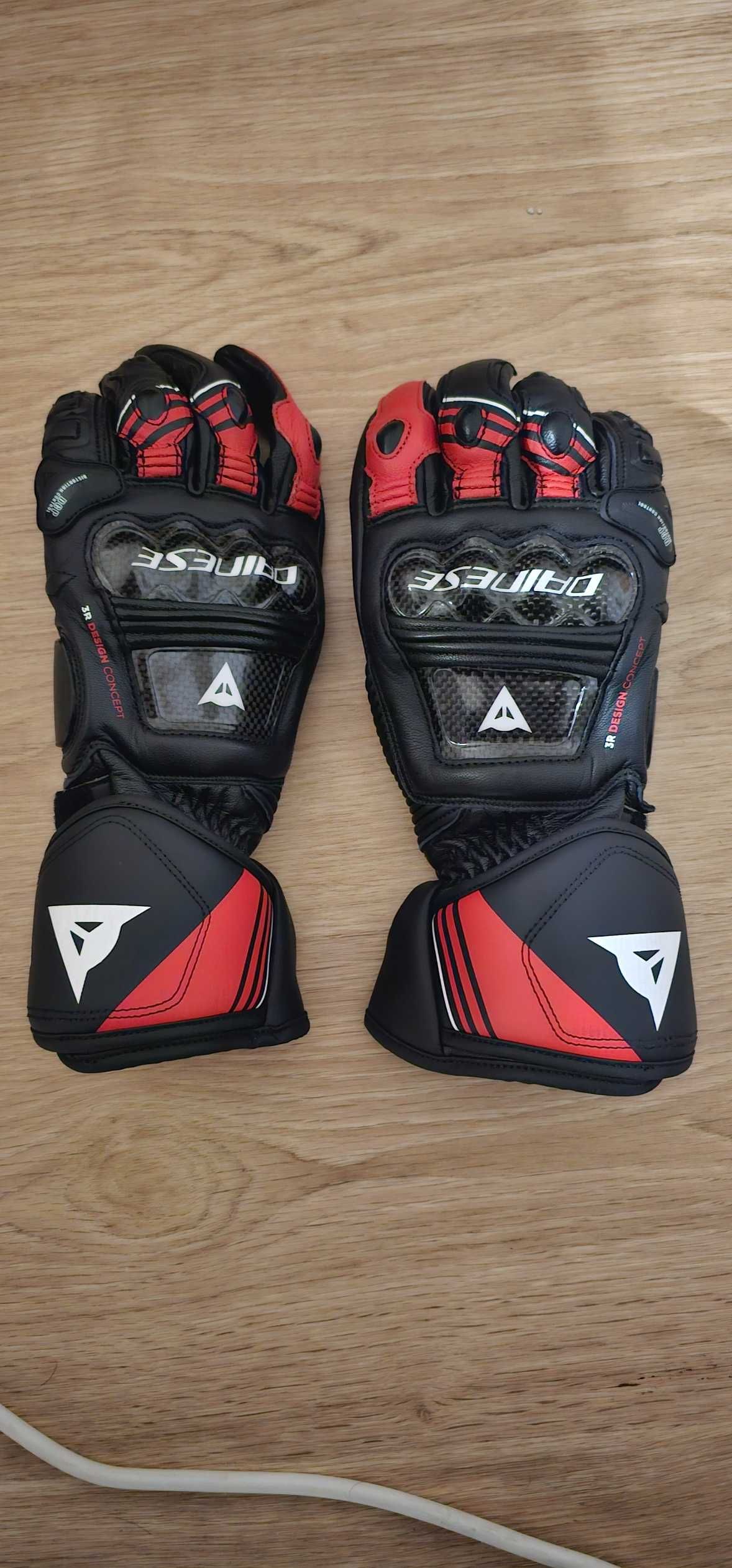 Luvas DAINESE Druid 4 Black / Lava-Red / White