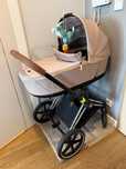 Wózek Cybex Priam - rama Chrome/Brown + gondola Cozy Beige - Żoliborz