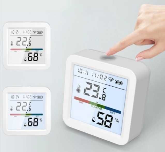 Inteligenty czujnik temperatury i wilgotności Tuya ZigBee WiFi