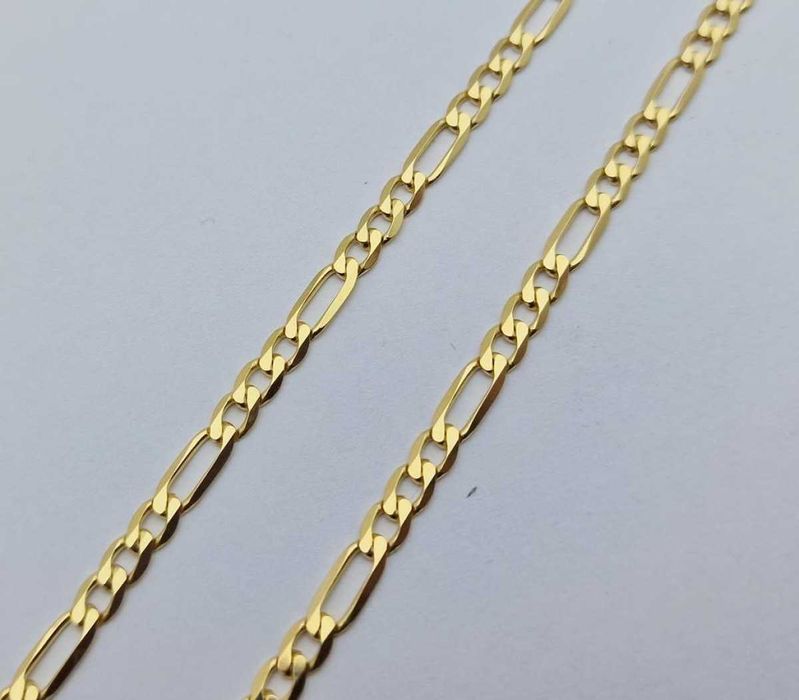 Piękny Złoty Łańcuszek Figaro 10,09g 585p 50cm 4mm