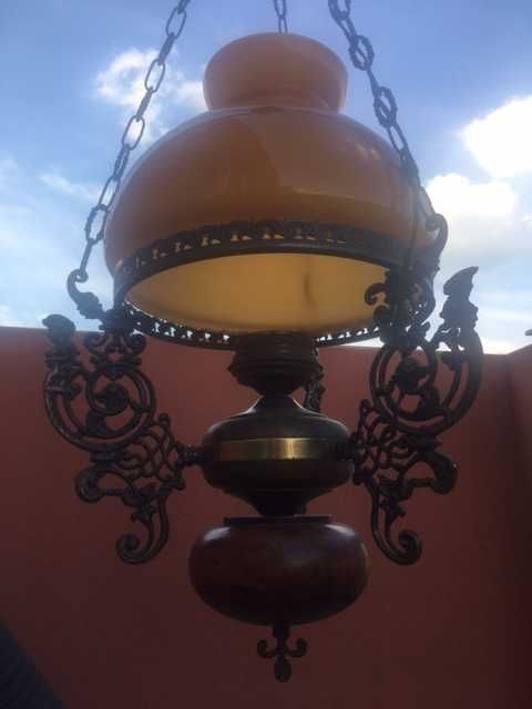 VINTAGE lampa sufitowa rustykalna, piękna duża, długość ok. 80 cm