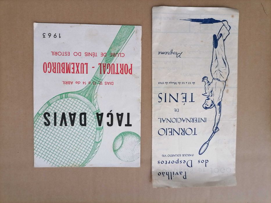 Programa TÉNIS - Taça Davis 1963 e Torneio Internacional de Ténis 1948