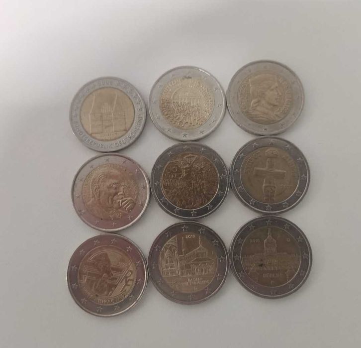 Moedas 2 euros para troca