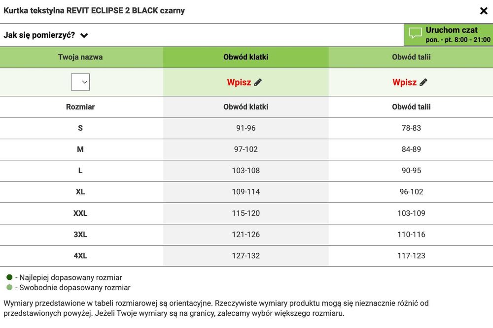 Kurtka tekstylna REVIT ECLIPSE 2 BLACK czarny L
