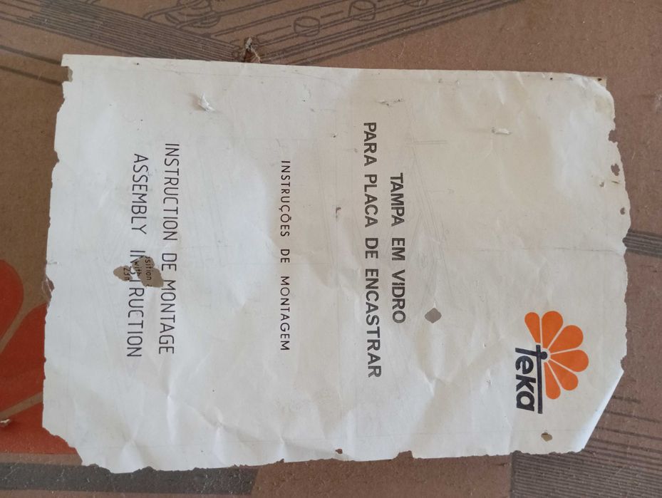 tampa em vidro para placa de gaz TEKA