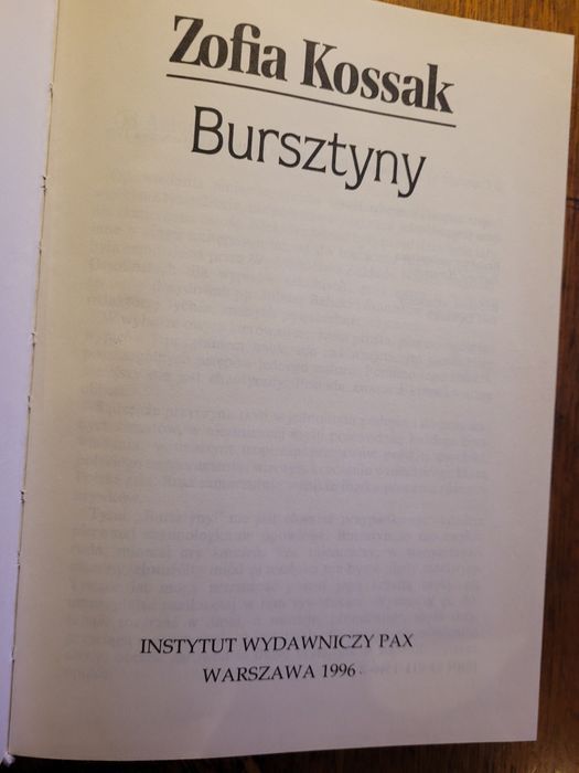 Zofia Kossak Bursztyny 1996 PAX