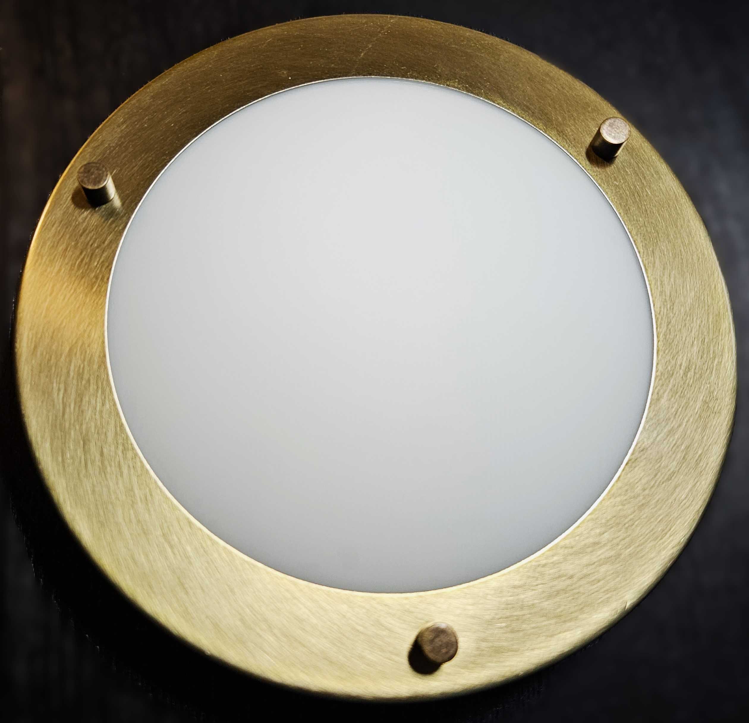 Plafon okrągły Candellux 18 x 18 cm odcienie żółtego i złota