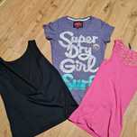 Superdry zestaw t-shirt koszulka bokserka top r. XS