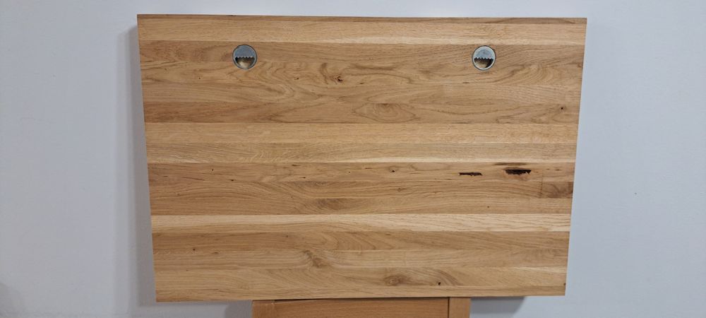 Płaskorzeźba dębowa  - fale, 3D, olejowana dekoracja ścienna