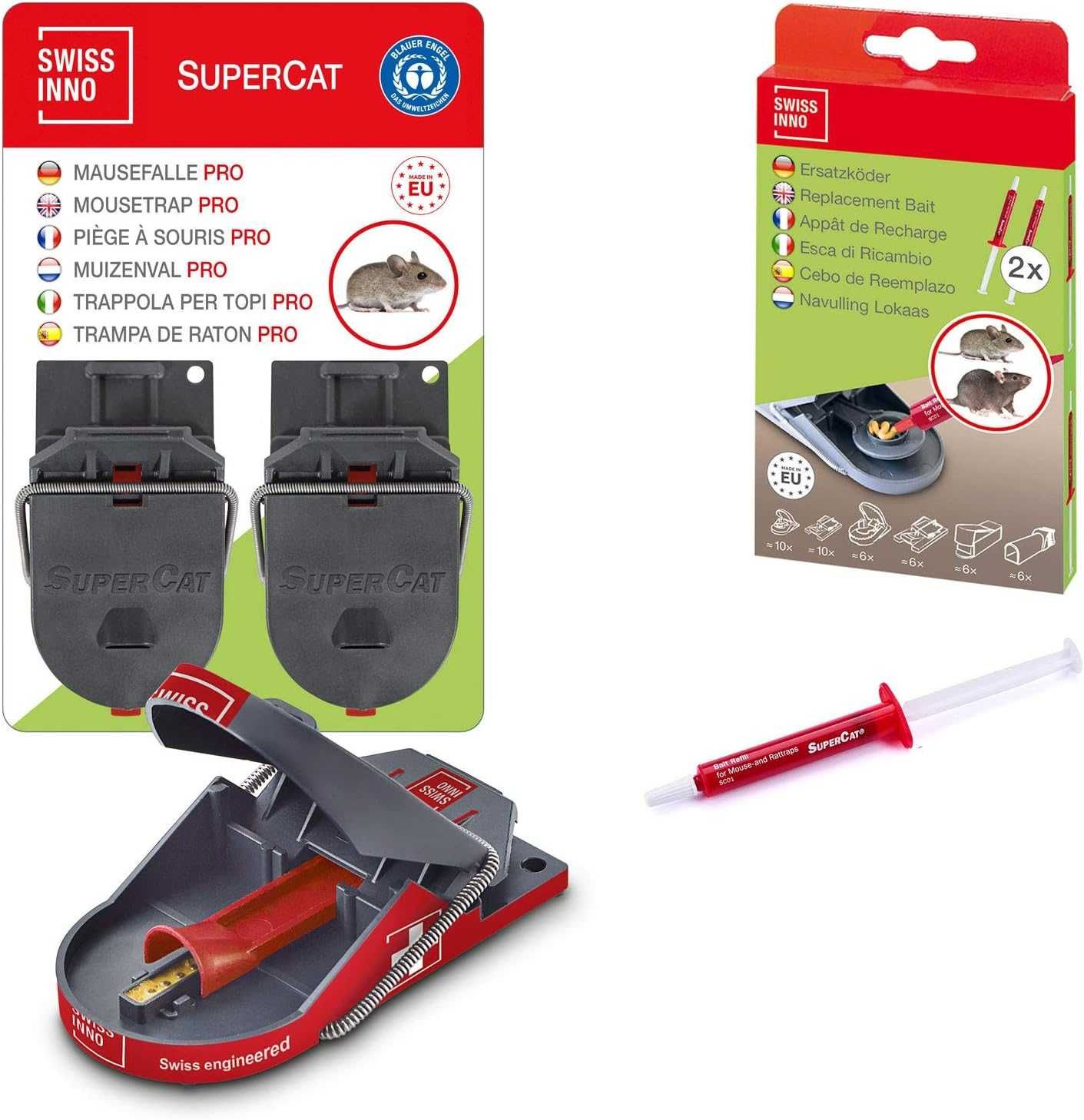 мишоловка лапка на миші SWISSINNO Mouse Trap Pro SuperCat