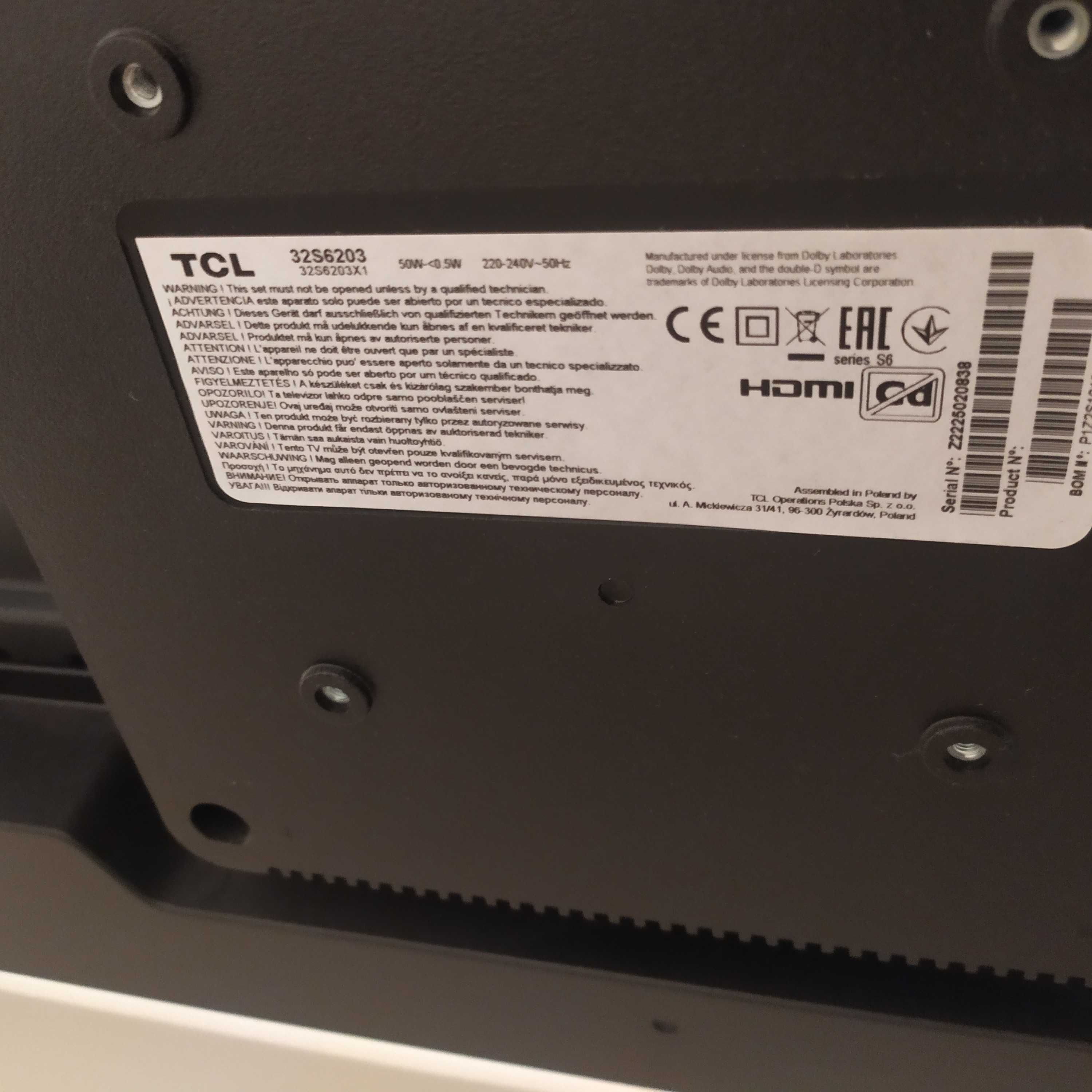 Telewizor TCL jak nowy