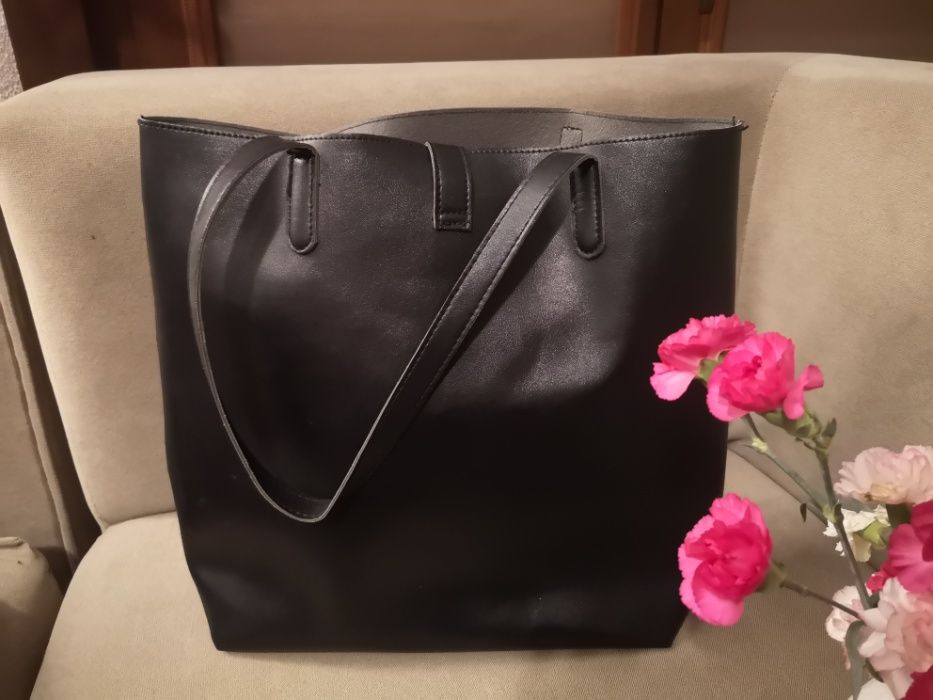 Torebka czarna shopper bag David Jones