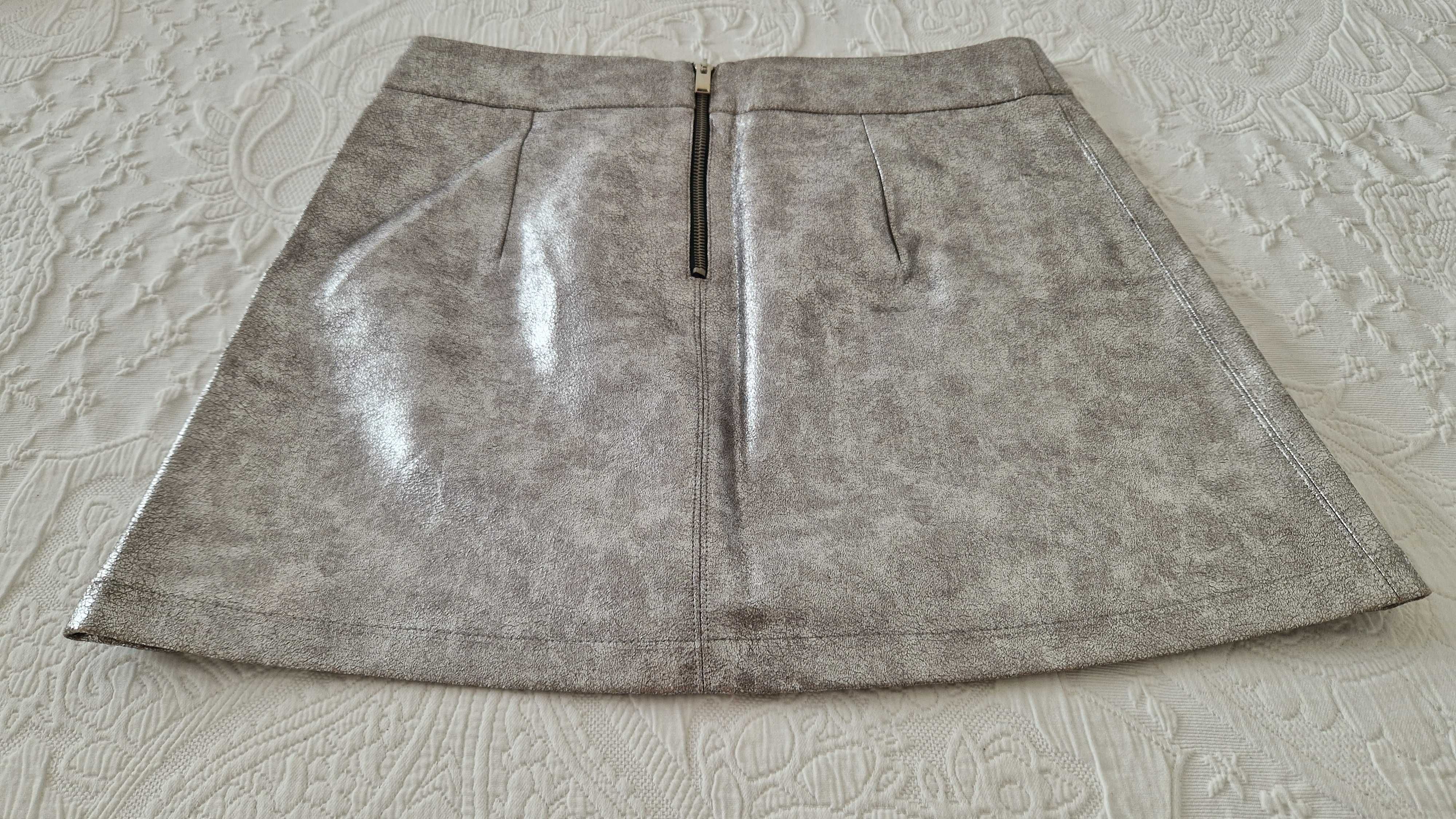 Saia prateada, Pull & Bear, tamanho M