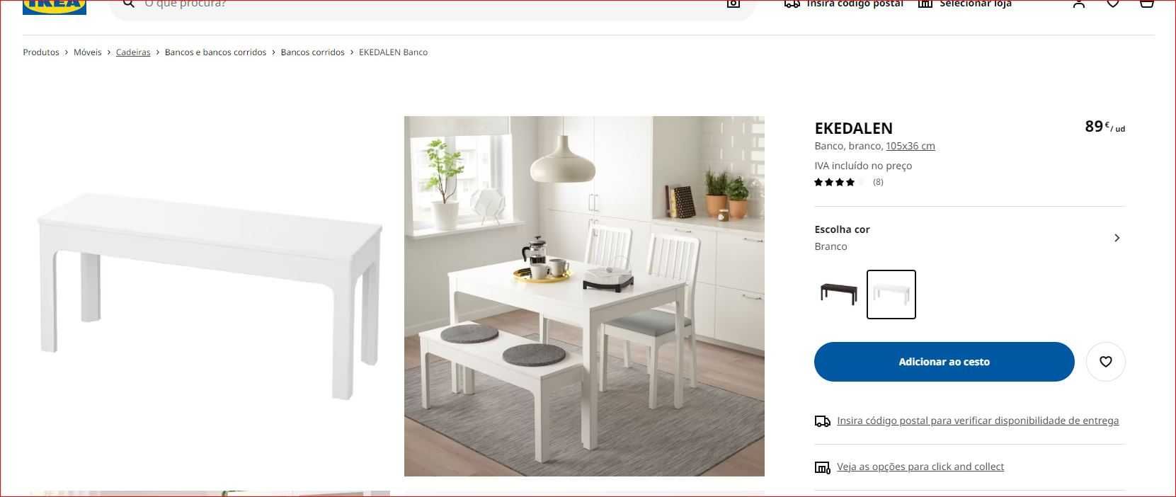 Banco corrido ekedalen ikea