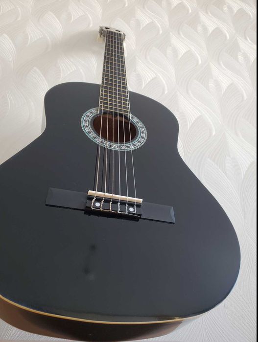 класична чорна гітара якісна для починаючих нейлонові струни