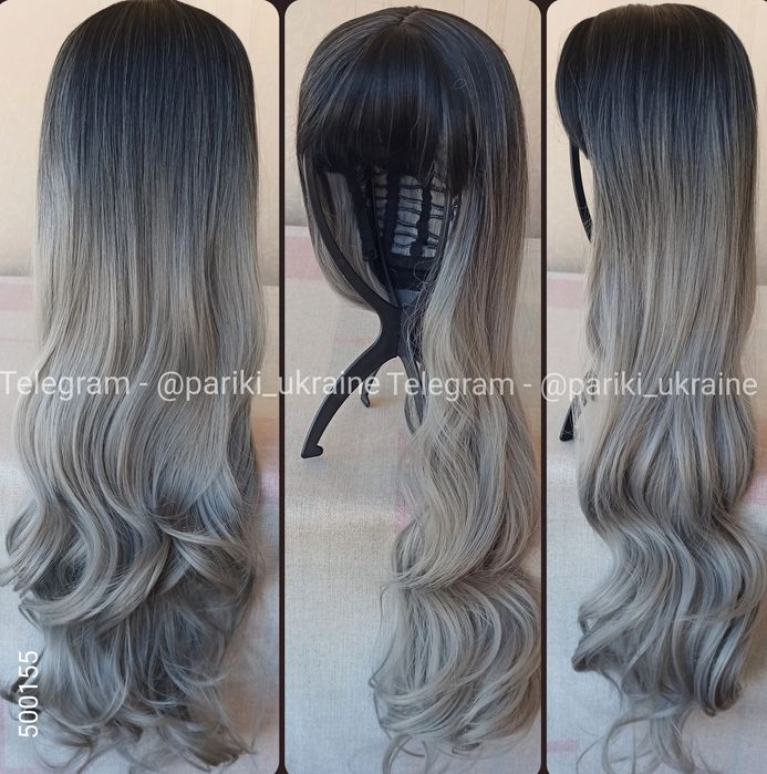 Довга кольорова перука, нова, коротка, червона, фіолетова, пряма,парик