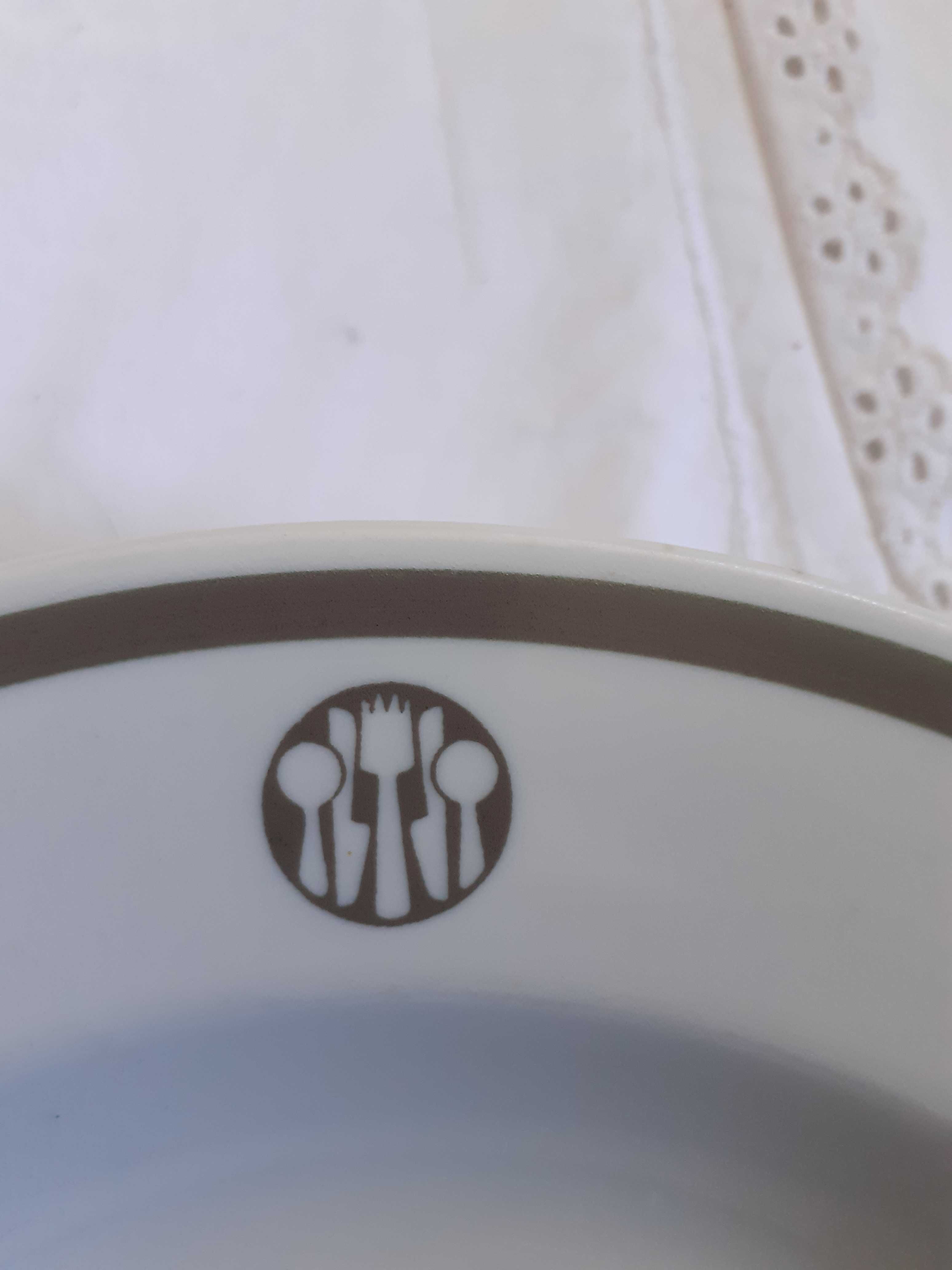 Zestaw 3 talerze słynne logo bar mleczny PRL Lubiana