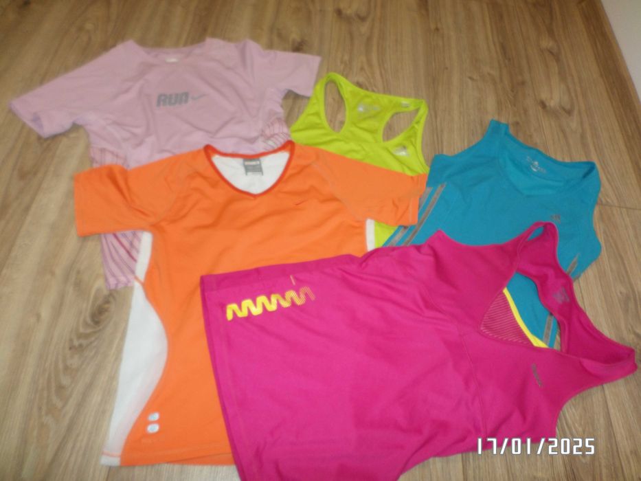 5 firmowych koszulki damskie sportowe -rozmiar XS/S-36