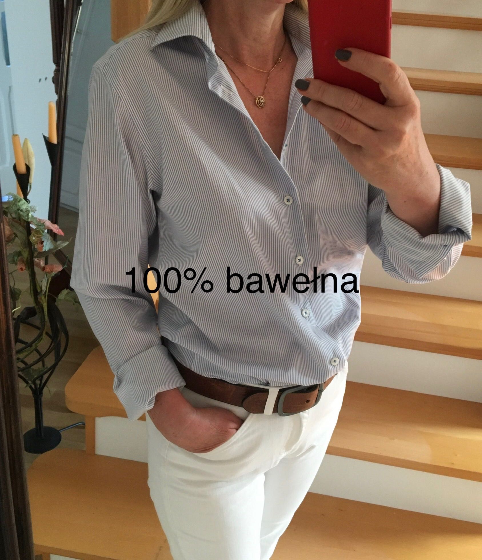 Koszula  w paseczki-100% bawełna