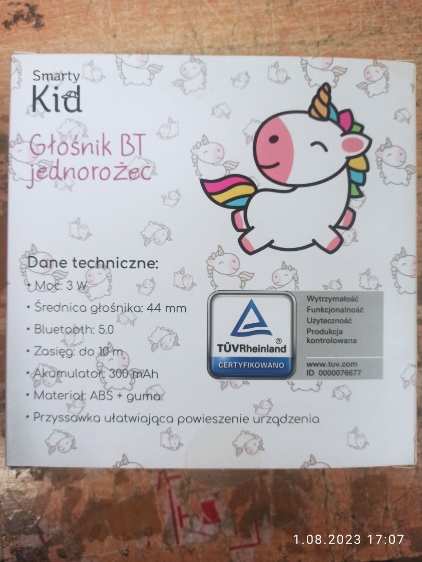 Nowy głośnik bluetooth jednorożec