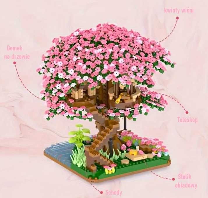 KLOCKI KONSTRUKCYJNE drzewo japońskie bonsai prezent dla dziecka