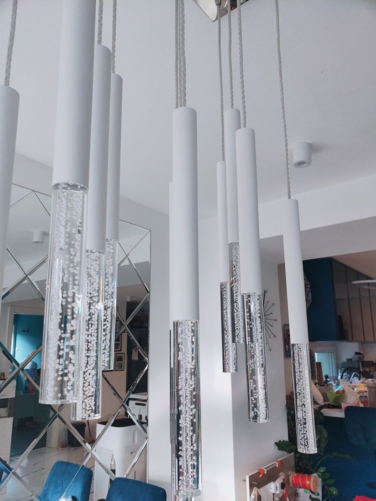 Lampa wisząca One Led Zuma Line biało srebrna