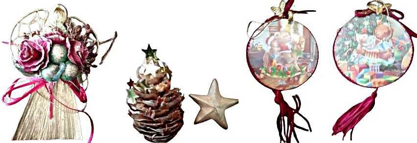 Decorações muito antigas de Natal