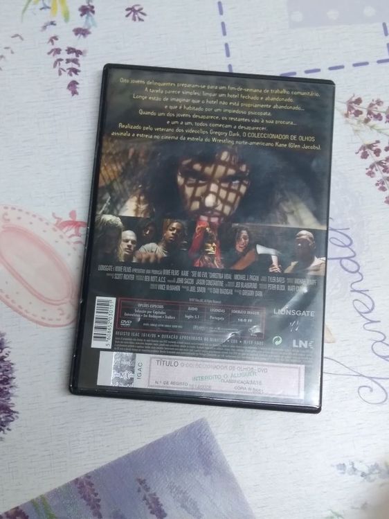 DVD do filme "Colecionador de olhos"